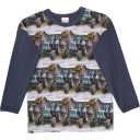 Bluză din bumbac cu imprimeu cu tractoare