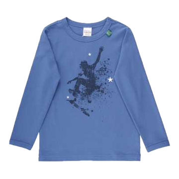 Bluză albastră cu imprimeu skate