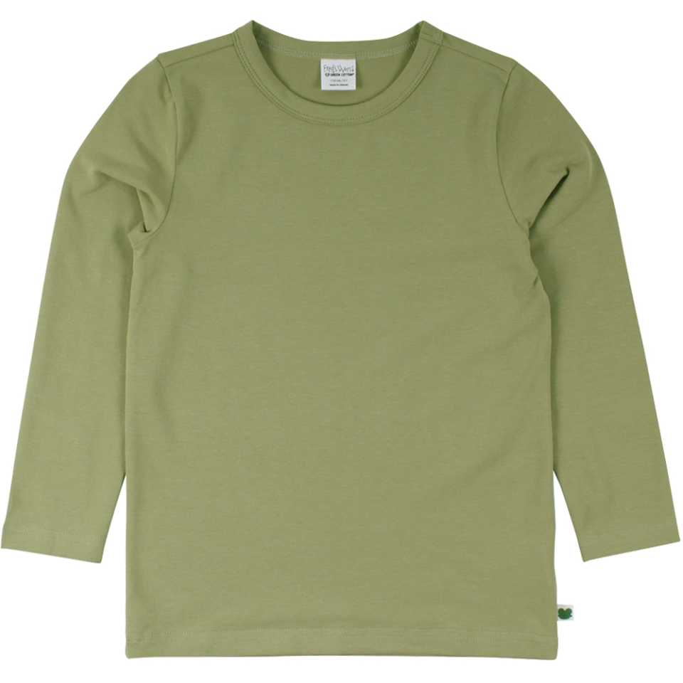 Bluză uni verde salvie din bumbac organic
