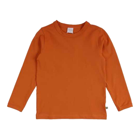 Bluză uni portocalie din bumbac organic