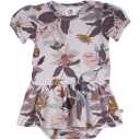 Body cu fustiță și imprimeu cu dalii