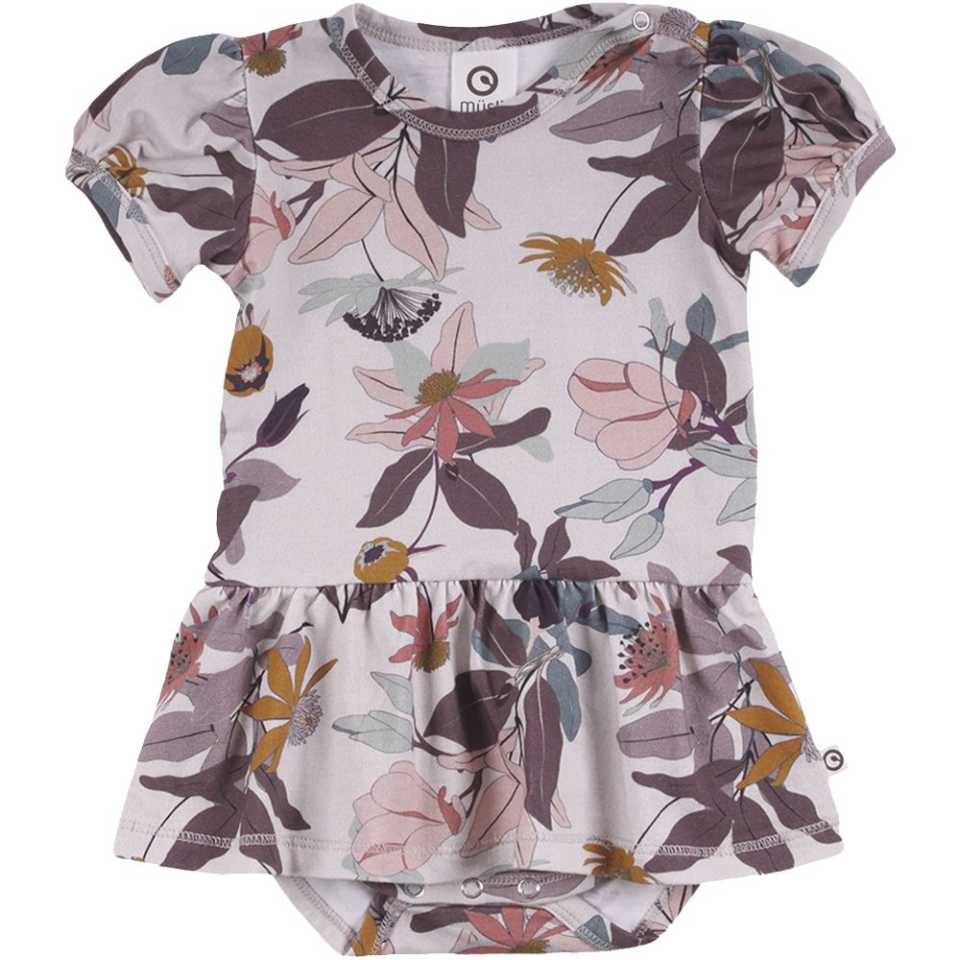 Body cu fustiță și imprimeu cu dalii