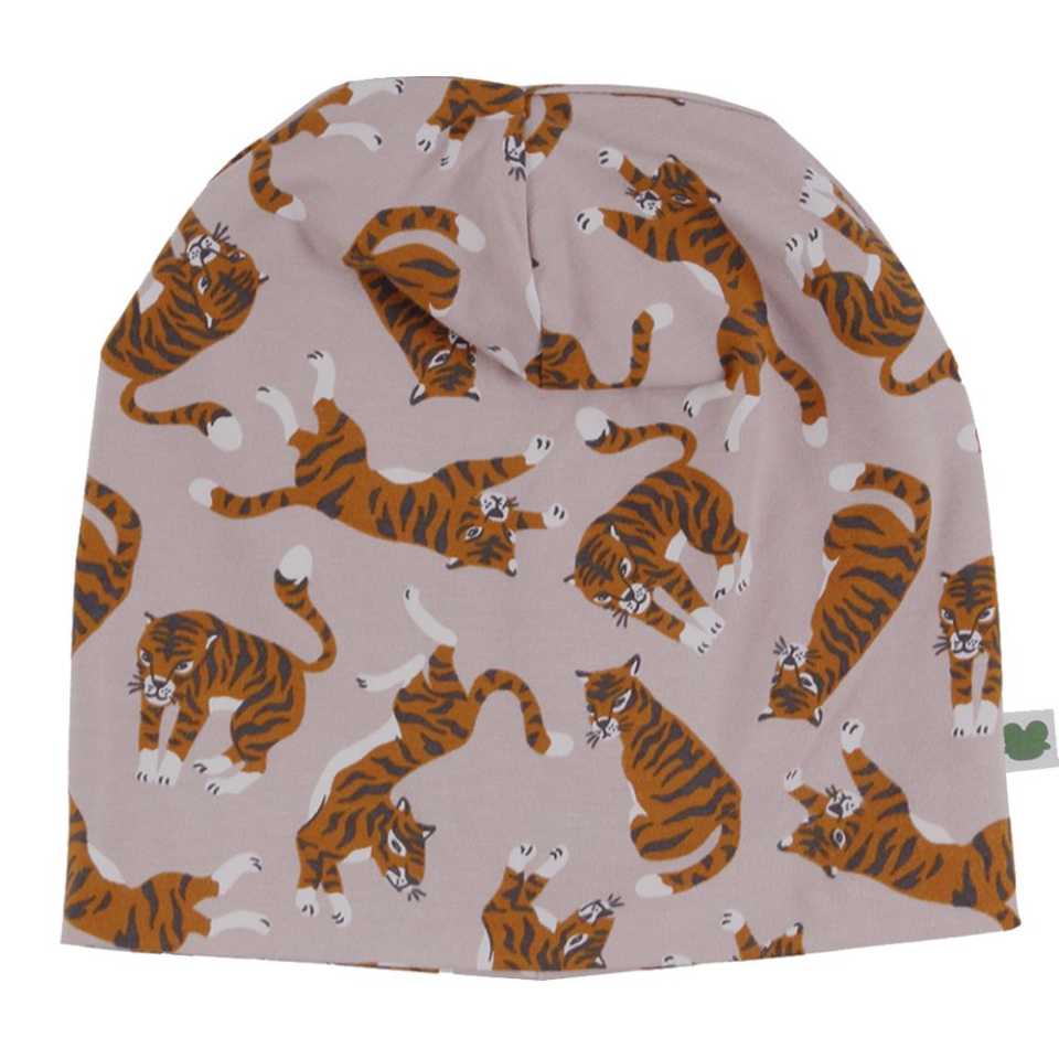 Căciulă roz cu imprimeu cu tigrii