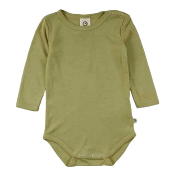 Body verde din lână și mătase