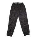Pantaloni de pijama negri cu buline albe