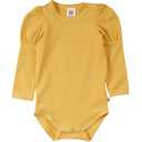 Body cu mâneci bufante, galben, din bumbac