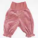 Pantaloni roz din catifea - bumbac 100%