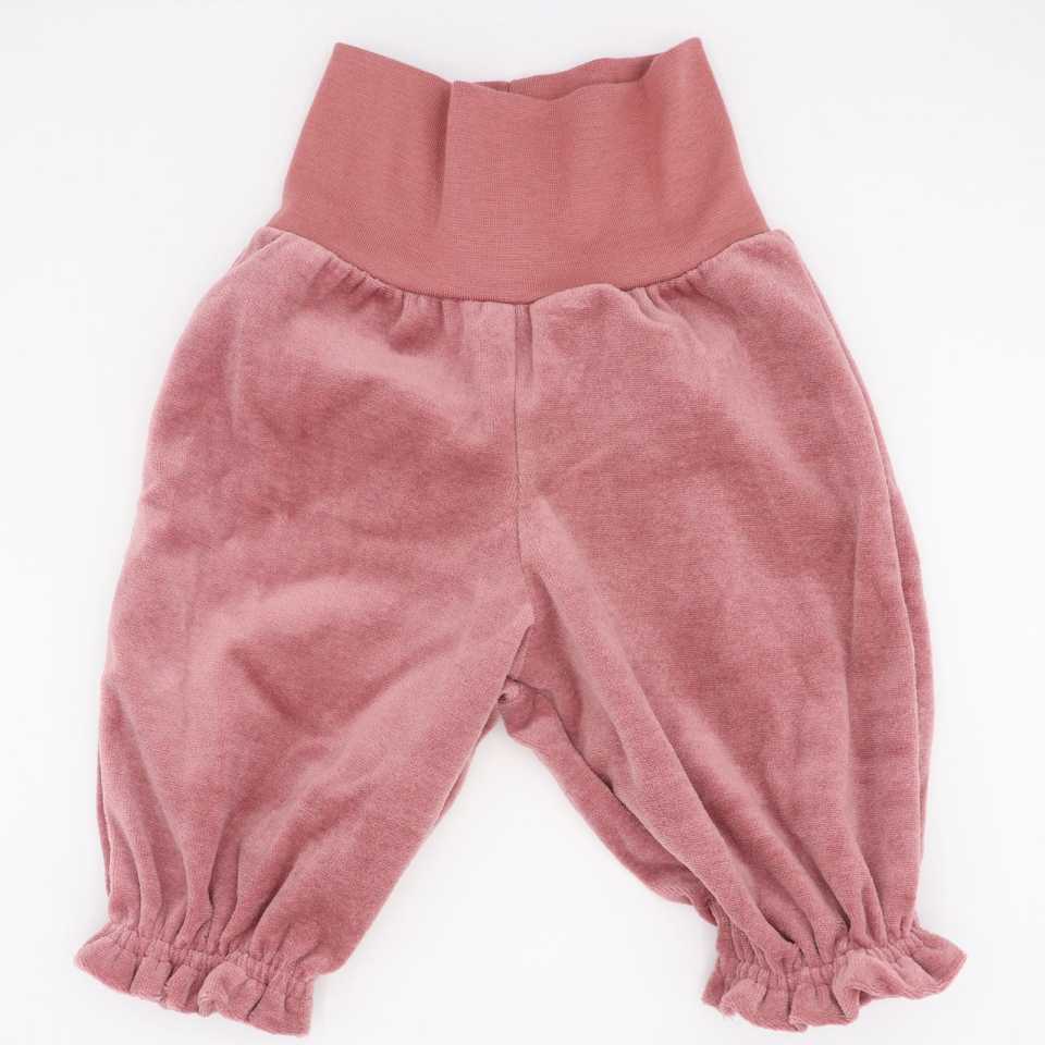 Pantaloni roz din catifea - bumbac 100%