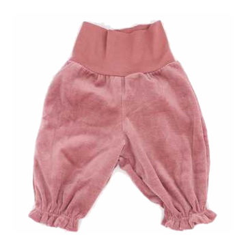 Pantaloni roz din catifea - bumbac 100%