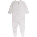 Salopetă alb untos Mini Me cu botoși