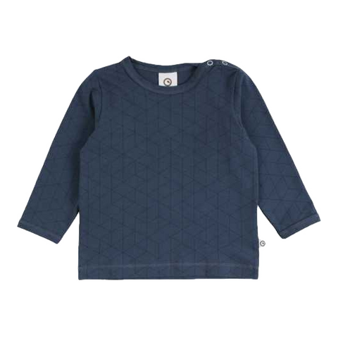Bluză bleumarin cu imprimeu geometric