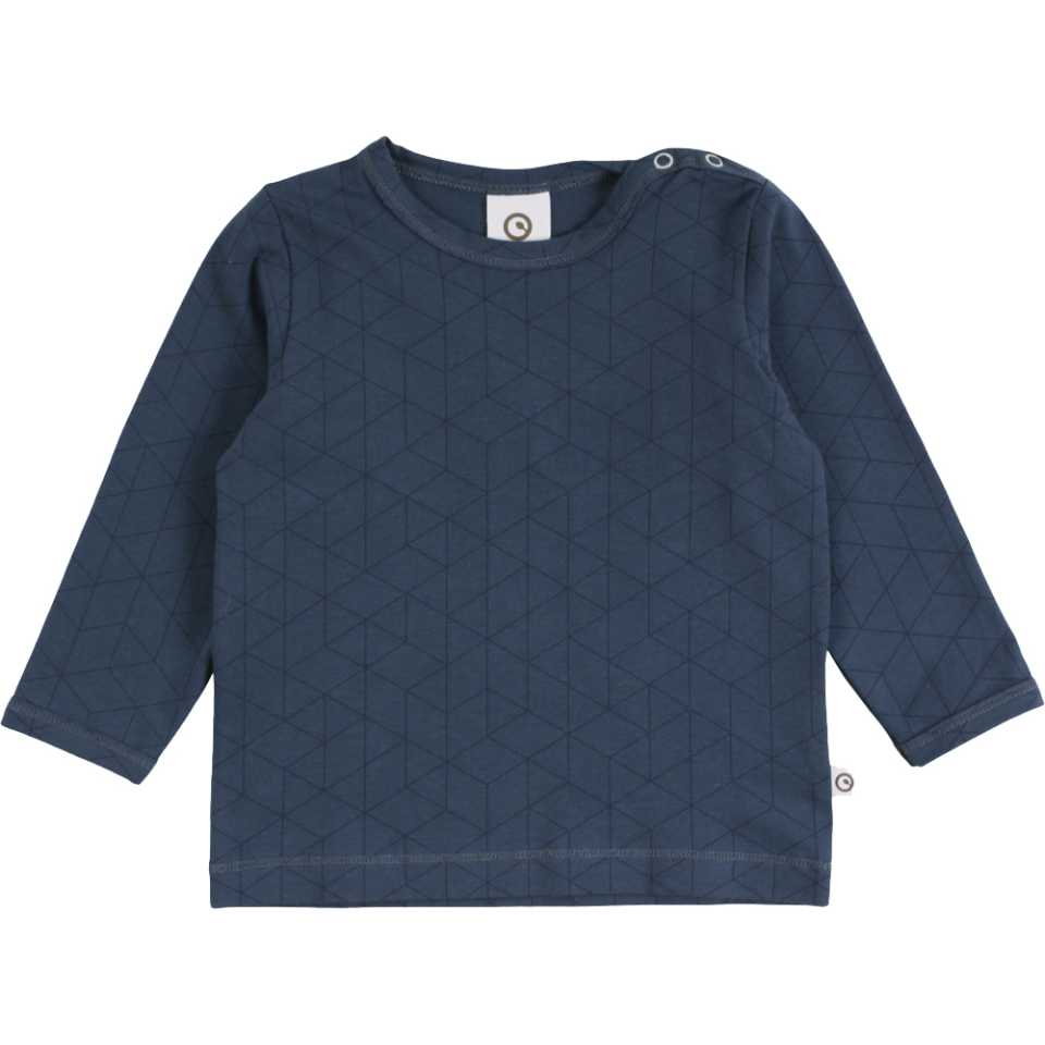 Bluză bleumarin cu imprimeu geometric