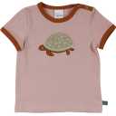 Tricou roz cu țestoasă cusută