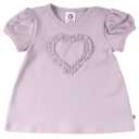 Tricou roz lila cu inimă aplicată