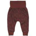 Pantaloni maro cu imprimeu vulpi