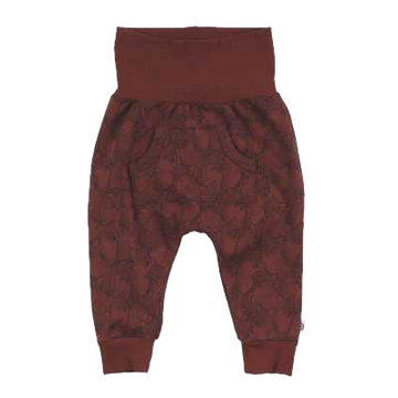 Pantaloni maro cu imprimeu vulpi