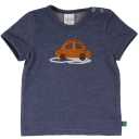 Tricou denim moale cu imprimeu mașină