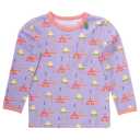 Tricou lavandă cu imprimeu corturi