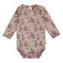 Body brun cu imprimeu vegetal