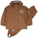 Set de ploaie: geacă și pantaloni maro migdală