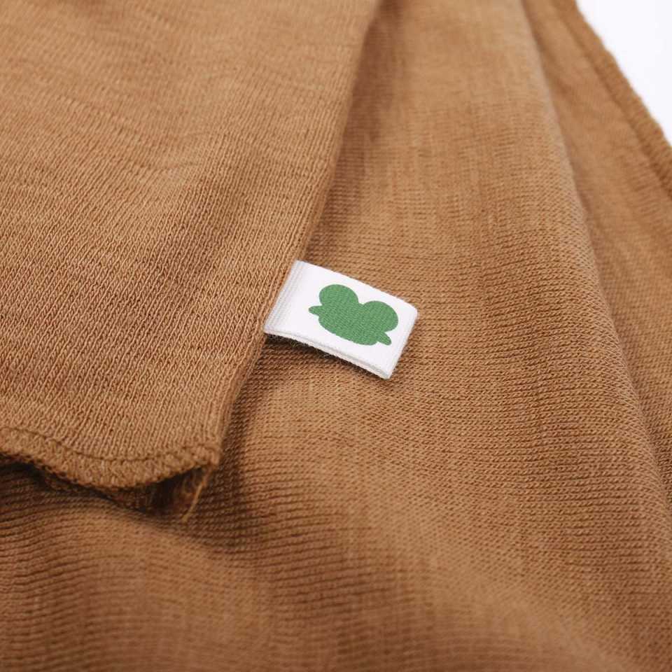 Fular circular migdală din lână organică