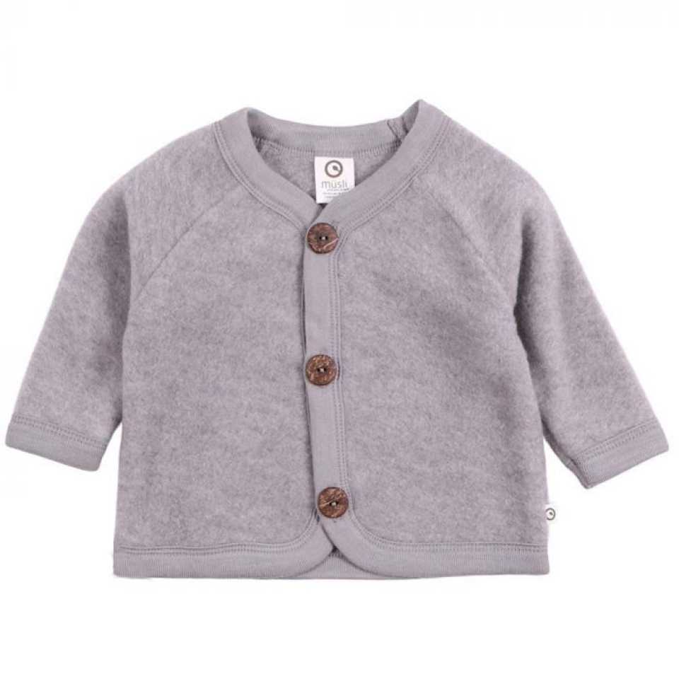 Jachetă gri din lână fleece