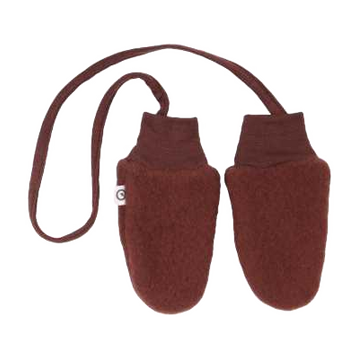 Mănuși maro (fudge) din lână fleece