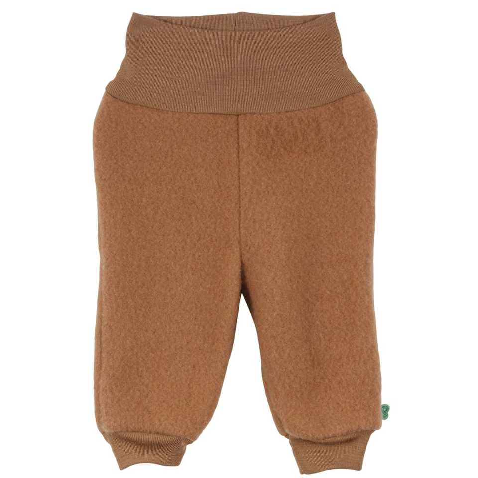 Pantaloni fleece almond 100% lână organică