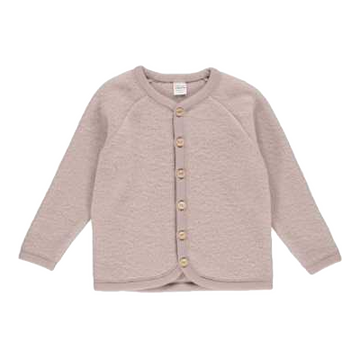 Jachetă roz deschis din lână fleece pentru copii