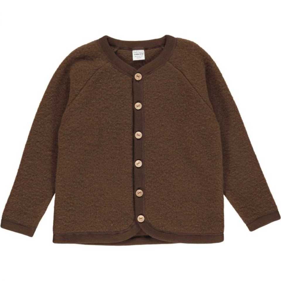 Jachetă maro din lână fleece