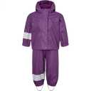 Set de ploaie mov format din geacă și pantaloni