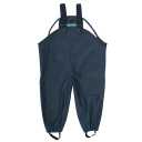 Pantaloni de ploaie bleumarin cu bretele tip salopetă