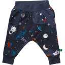 Pantaloni bleumarin cu imprimeu spațial