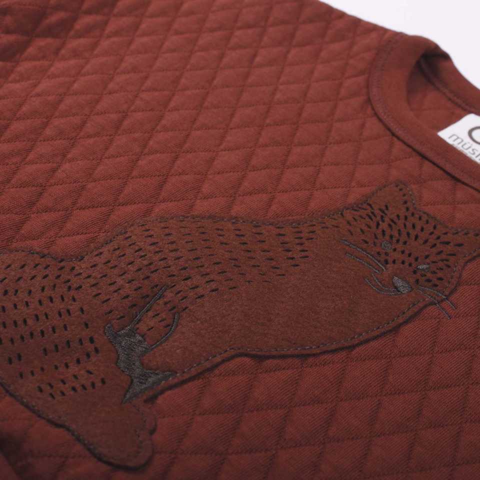 Bluză Quilt cu imprimeu vulpe cu capse pe umăr