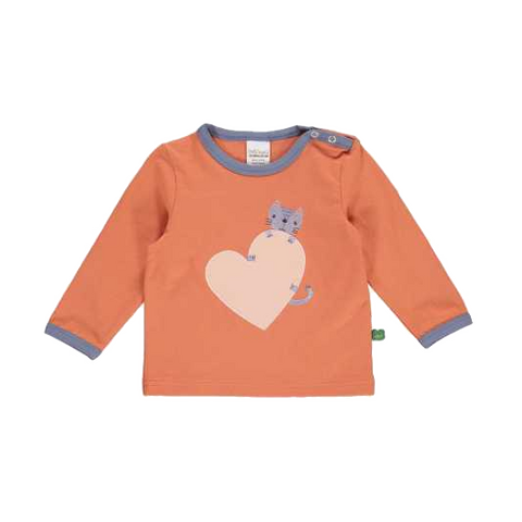 Bluză cu imprimeu inimă pentru bebeluși