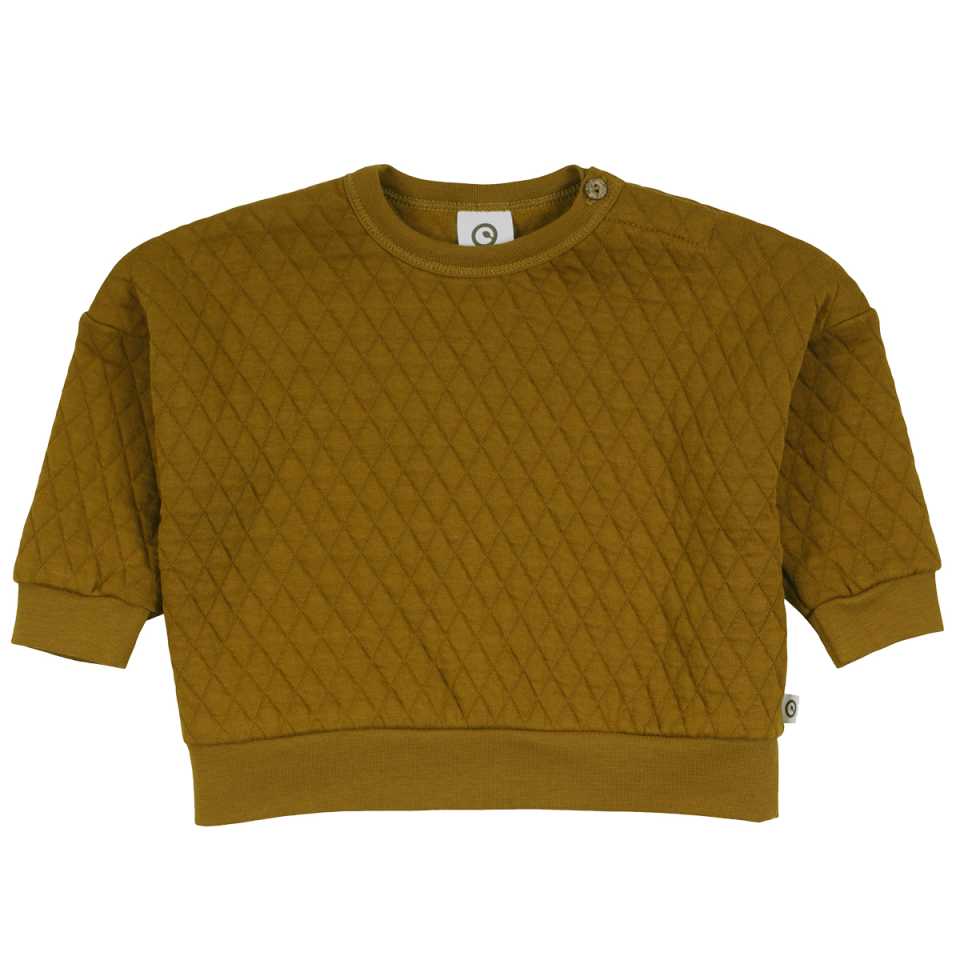 Bluză grosuță Quilt pesto pentru bebeluși