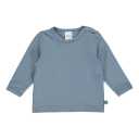 Bluză Alfa albastră (stormy blue) din bumbac organic pentru bebeluși