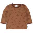 Bluziță maro cu imprimeu dinozauri pentru bebeluși