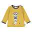 Bluziță galbenă cu imprimeu cusut zebră pentru bebeluși