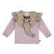 Bluză roz pal cu imprimeu mare elefant pentru bebeluși