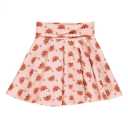 Fustă care se învârte cu imprimeu păun