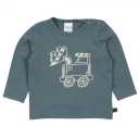 Bluză albastră cu imprimeu tractor