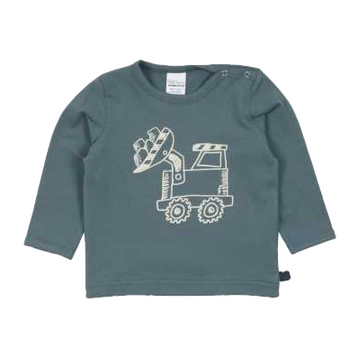 Bluză albastră cu imprimeu tractor