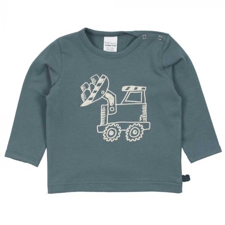 Bluză albastră cu imprimeu tractor