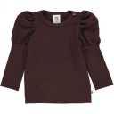 Bluză maro cu mâneci bufante pentru bebeluși