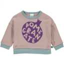 Bluză roz groasă cu imprimeu rodie