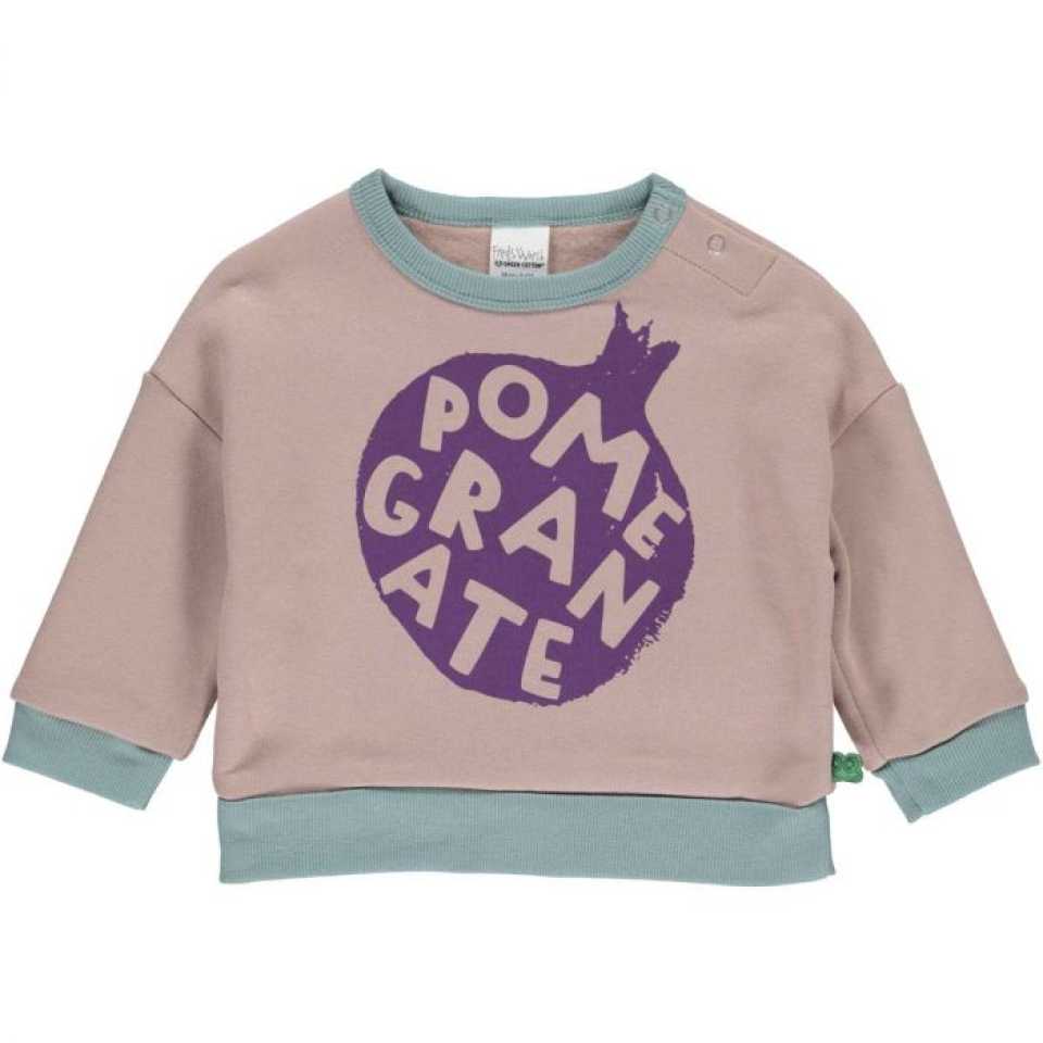 Bluză roz groasă cu imprimeu rodie