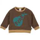 Bluză maro groasă cu imprimeu pară