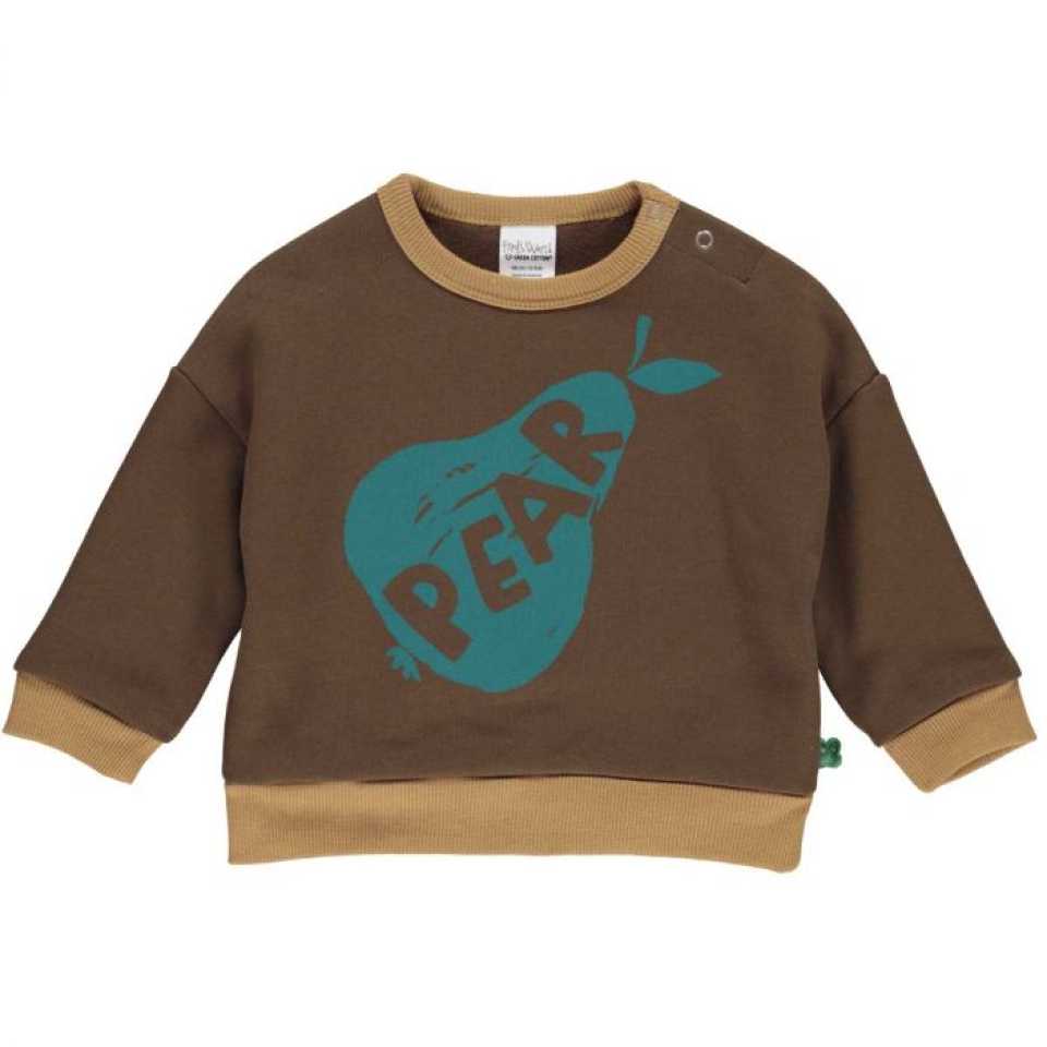 Bluză maro groasă cu imprimeu pară