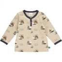 Bluză bej cu imprimeu elicoptere pentru bebeluși